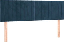 vidaXL - Hoofdborden - 2 - st - 72x5x78/88 - cm - fluweel - donkerblauw