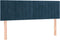 vidaXL - Hoofdborden - 2 - st - 72x5x78/88 - cm - fluweel - donkerblauw