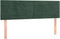 vidaXL - Hoofdborden - 2 - st - 72x5x78/88 - cm - fluweel - donkergroen