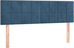 vidaXL - Hoofdborden - 2 - st - 72x5x78/88 - cm - fluweel - donkerblauw
