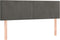 vidaXL - Hoofdborden - 2 - st - 72x5x78/88 - cm - fluweel - donkergrijs