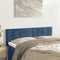 vidaXL - Hoofdborden - 2 - st - 72x5x78/88 - cm - fluweel - donkerblauw