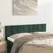 vidaXL - Hoofdborden - 2 - st - 72x5x78/88 - cm - fluweel - donkergroen