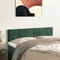 vidaXL - Hoofdborden - 2 - st - 72x5x78/88 - cm - fluweel - donkergroen