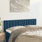 vidaXL - Hoofdborden - 2 - st - 72x5x78/88 - cm - fluweel - donkerblauw