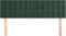 vidaXL - Hoofdborden - 2 - st - 72x5x78/88 - cm - fluweel - donkergroen