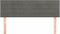vidaXL - Hoofdborden - 2 - st - 72x5x78/88 - cm - fluweel - donkergrijs