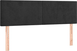 vidaXL - Hoofdborden - 2 - st - 72x5x78/88 - cm - fluweel - zwart