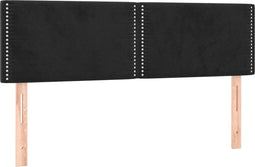 vidaXL - Hoofdborden - 2 - st - 72x5x78/88 - cm - fluweel - zwart