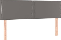 vidaXL - Hoofdborden - 2 - st - 72x5x78/88 - cm - kunstleer - grijs