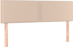vidaXL - Hoofdborden - 2 - st - 72x5x78/88 - cm - kunstleer - cappuccinokleurig