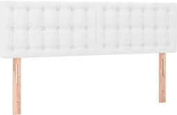 vidaXL - Hoofdborden - 2 - st - 72x5x78/88 - cm - kunstleer - wit
