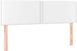 vidaXL - Hoofdborden - 2 - st - 72x5x78/88 - cm - kunstleer - wit