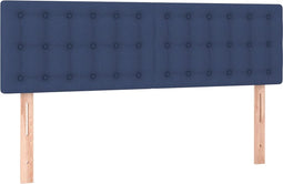 vidaXL - Hoofdborden - 2 - st - 72x5x78/88 - cm - stof - blauw