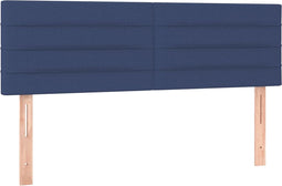 vidaXL - Hoofdborden - 2 - st - 72x5x78/88 - cm - stof - blauw