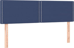 vidaXL - Hoofdborden - 2 - st - 72x5x78/88 - cm - stof - blauw