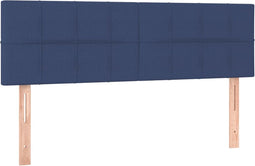 vidaXL - Hoofdborden - 2 - st - 72x5x78/88 - cm - stof - blauw
