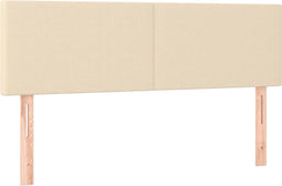 vidaXL - Hoofdborden - 2 - st - 72x5x78/88 - cm - stof - crèmekleurig