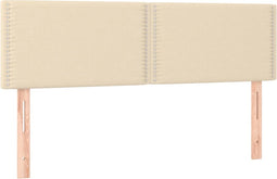 vidaXL - Hoofdborden - 2 - st - 72x5x78/88 - cm - stof - crèmekleurig