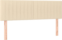 vidaXL - Hoofdborden - 2 - st - 72x5x78/88 - cm - stof - crèmekleurig