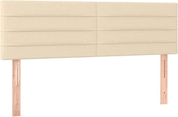vidaXL - Hoofdborden - 2 - st - 72x5x78/88 - cm - stof - crèmekleurig