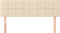 vidaXL - Hoofdborden - 2 - st - 72x5x78/88 - cm - stof - crèmekleurig