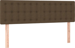 vidaXL - Hoofdborden - 2 - st - 72x5x78/88 - cm - stof - donkerbruin