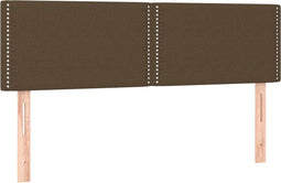 vidaXL - Hoofdborden - 2 - st - 72x5x78/88 - cm - stof - donkerbruin