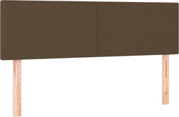 vidaXL - Hoofdborden - 2 - st - 72x5x78/88 - cm - stof - donkerbruin