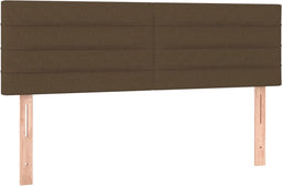 vidaXL - Hoofdborden - 2 - st - 72x5x78/88 - cm - stof - donkerbruin