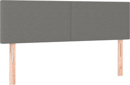 vidaXL - Hoofdborden - 2 - st - 72x5x78/88 - cm - stof - donkergrijs