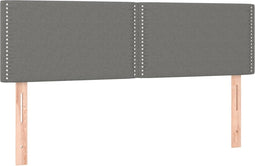 vidaXL - Hoofdborden - 2 - st - 72x5x78/88 - cm - stof - donkergrijs