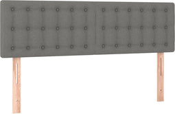 vidaXL - Hoofdborden - 2 - st - 72x5x78/88 - cm - stof - donkergrijs