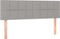 vidaXL - Hoofdborden - 2 - st - 72x5x78/88 - cm - stof - lichtgrijs