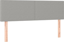 vidaXL - Hoofdborden - 2 - st - 72x5x78/88 - cm - stof - lichtgrijs