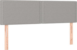 vidaXL - Hoofdborden - 2 - st - 72x5x78/88 - cm - stof - lichtgrijs