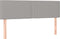 vidaXL - Hoofdborden - 2 - st - 72x5x78/88 - cm - stof - lichtgrijs
