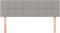 vidaXL - Hoofdborden - 2 - st - 72x5x78/88 - cm - stof - lichtgrijs