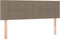 vidaXL - Hoofdborden - 2 - st - 72x5x78/88 - cm - stof - taupe