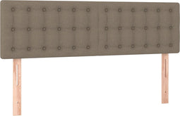 vidaXL - Hoofdborden - 2 - st - 72x5x78/88 - cm - stof - taupe