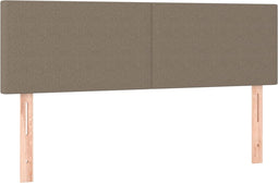 vidaXL - Hoofdborden - 2 - st - 72x5x78/88 - cm - stof - taupe