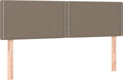 vidaXL - Hoofdborden - 2 - st - 72x5x78/88 - cm - stof - taupe
