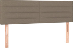 vidaXL - Hoofdborden - 2 - st - 72x5x78/88 - cm - stof - taupe