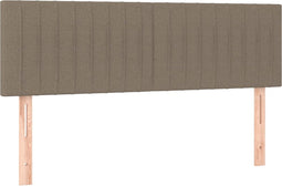 vidaXL - Hoofdborden - 2 - st - 72x5x78/88 - cm - stof - taupe