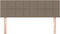 vidaXL - Hoofdborden - 2 - st - 72x5x78/88 - cm - stof - taupe