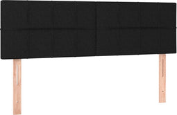 vidaXL - Hoofdborden - 2 - st - 72x5x78/88 - cm - stof - zwart