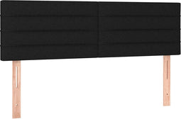 vidaXL - Hoofdborden - 2 - st - 72x5x78/88 - cm - stof - zwart