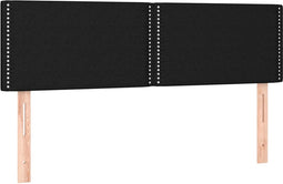 vidaXL - Hoofdborden - 2 - st - 72x5x78/88 - cm - stof - zwart