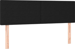vidaXL - Hoofdborden - 2 - st - 72x5x78/88 - cm - stof - zwart