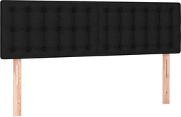 vidaXL - Hoofdborden - 2 - st - 72x5x78/88 - cm - stof - zwart